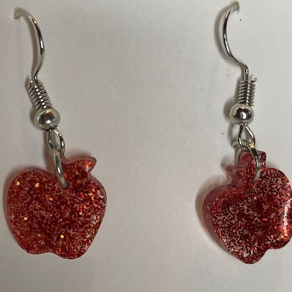 Handmade Apple earrings 🍎 🍎🍎🍎 - Picture 1 of 3